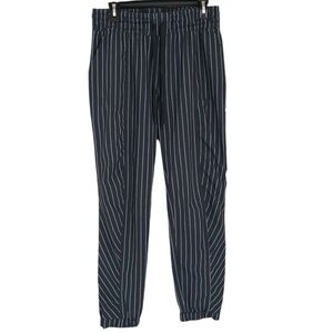 San Francisco City Lights gray & white striped joggers